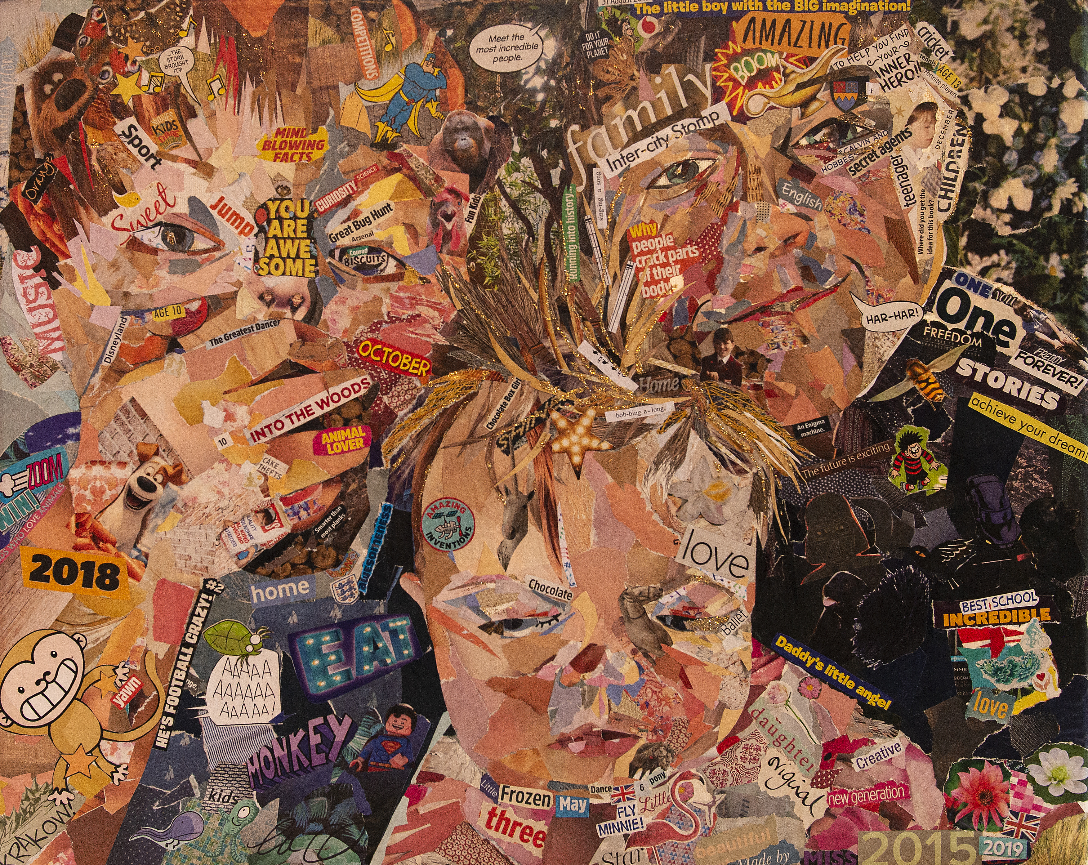 Collage pet portrait